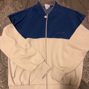 Adidas Blue and Gray zip-up